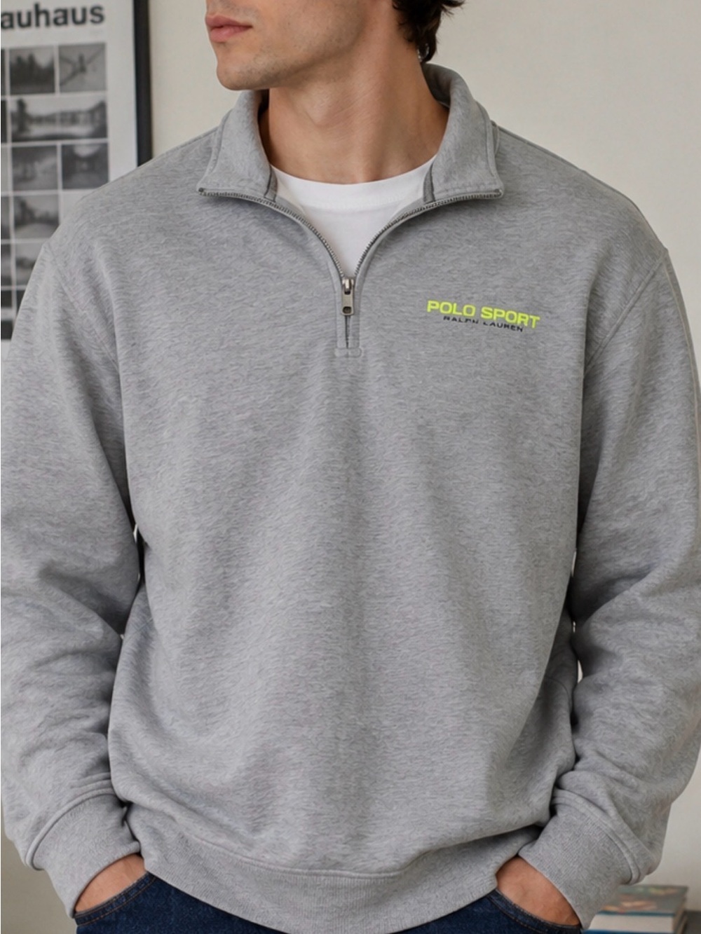 Ralph Lauren Polo Sport Gray Fleece-Lined Sweatshirt